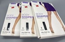Lot of 3 Hanes Style Essentials Body Shaper Pantyhose Silky Sheer Black 3X / 4X