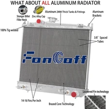 3 Row Aluminum Radiator Fits 1987-1991 1989 90 Dodge Dakota 2.2L 2.5L 3.9L CU981