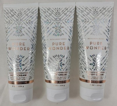 Bath Body Works PURE WONDER Ultra Shea Hydration Body Cream 8 oz Lot of 3