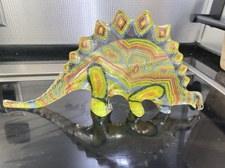 Rare Stegosaurus Dinosaur ABRAHAM PALATNIK Lucite Acrylic Sculpture Vintage 70s