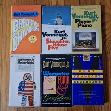 Kurt Vonnegut Books, Lot of 6 Vintage Dell Paperbacks, 1970s 80s