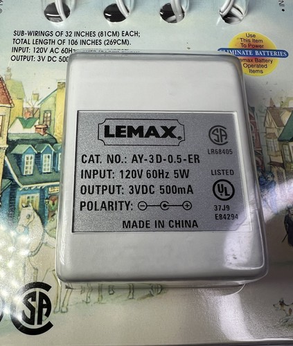 Lemax AC Power Adaptor 4 Output Jacks Item 54100 / 9815374 NEW Old Stock 1998 - Picture 4 of 5