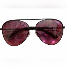 Quay Australia Women's Vivienne Black Aviator Sunglasses