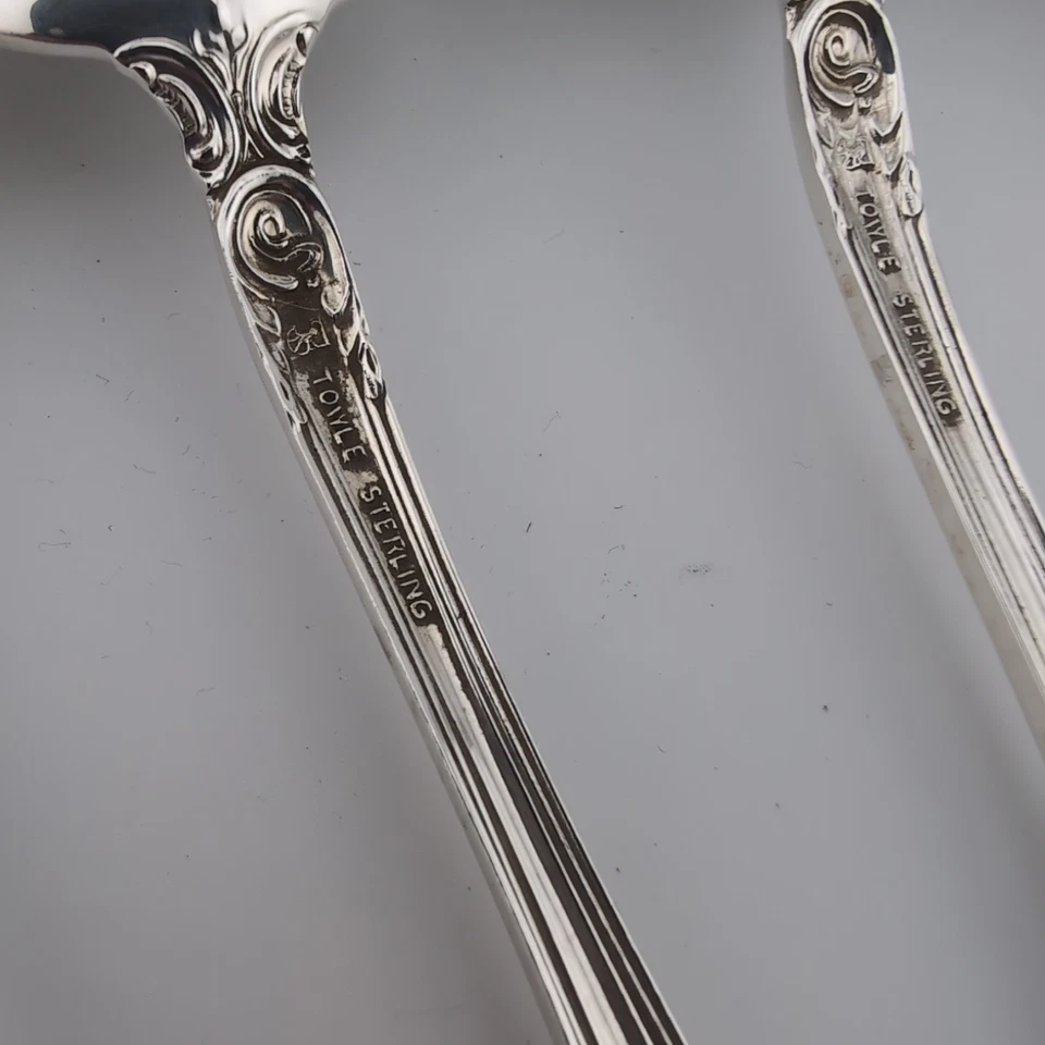 Juego de 4 cucharas soperas ovaladas de plata esterlina Towle Old Master - 6 5/8" Foto 3 de 3