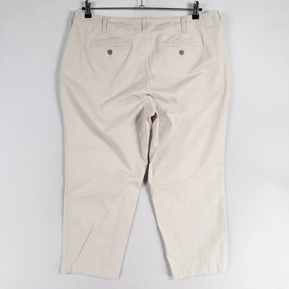 Lands' End Pants 16W Lot of 3 Beige Gray Blue Cropped Chino Stretch Casual * - Image 4 of 4