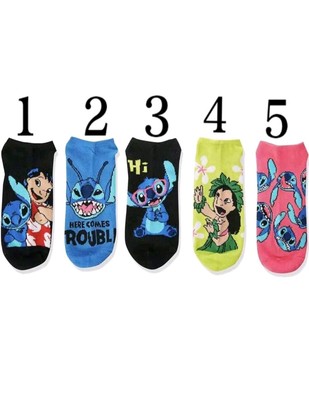 Stitch Socken Set 5er Pack bunte Söckchen für Damen Kinder Unisex Neuheit 36-39