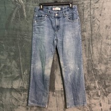 Levis 505 Jeans Youth 14H 33X29 Huskey Blue Denim Straight
