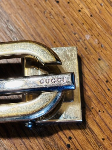 GUCCI Vintage Gold Tone Belt Buckle - Picture 2 of 8