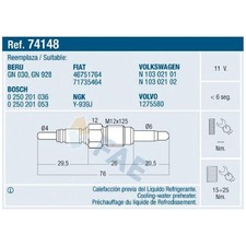 4x Glühkerze für Audi A6 C4 4A2 C5 4B2 4B5 B3 8G7 | 24399655