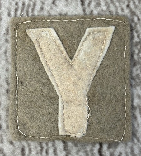 WWII British 55th West Lancashire Division Patch Wool Y Hand-Sewn Formation Sign