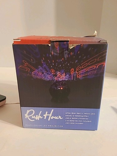Rush Hour Multi-Color LED Projector Steady Rotating Merkury Innovations 2023 NIB - Picture 9 of 9