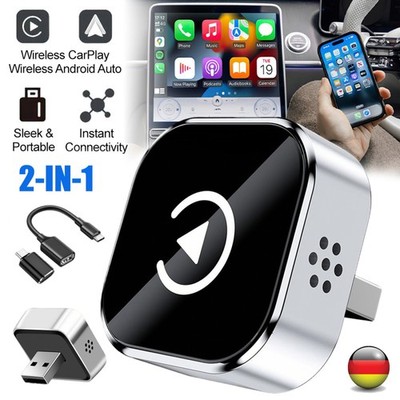 Wireless CarPlay Adapter 2in1 AirPlay MirrorLink Navi Musik Auto iOS Android DHL
