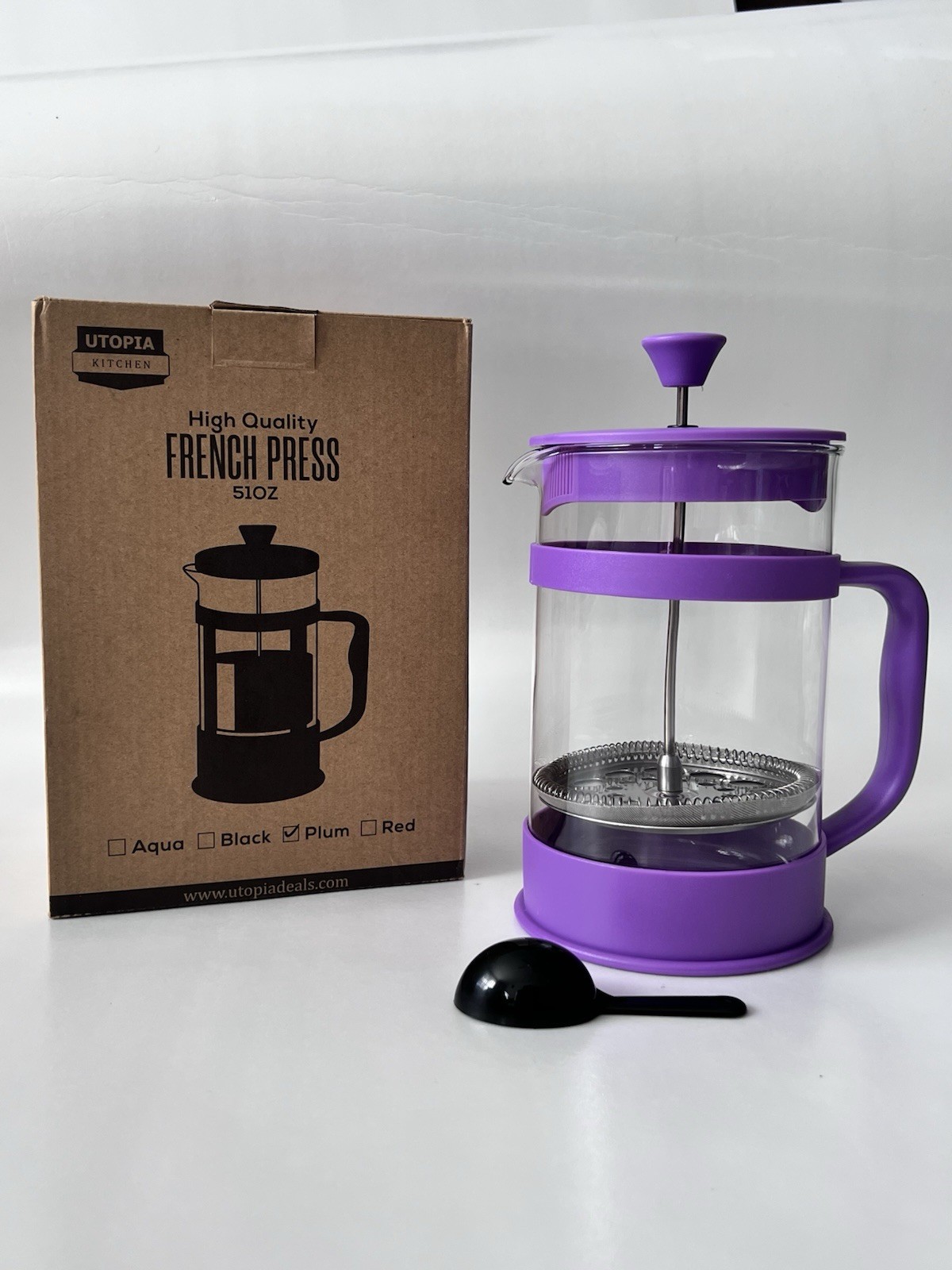 Glass Cafetiere Plunger Plum 51 Oz