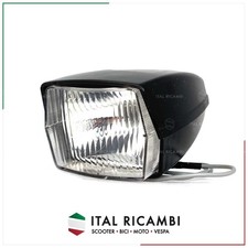 FANALE BICI ANTERIORE NERO QUADRATO ACCENSIONE CON DINAMO SATURNUS