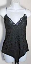 Express Body Contour Women's Black Lace One Piece Bodysuit Size XL NWT