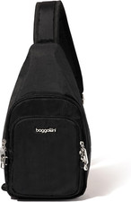 Anti-Theft Sling Bag with Locking Zippers, RFID Slash-Resistant Design