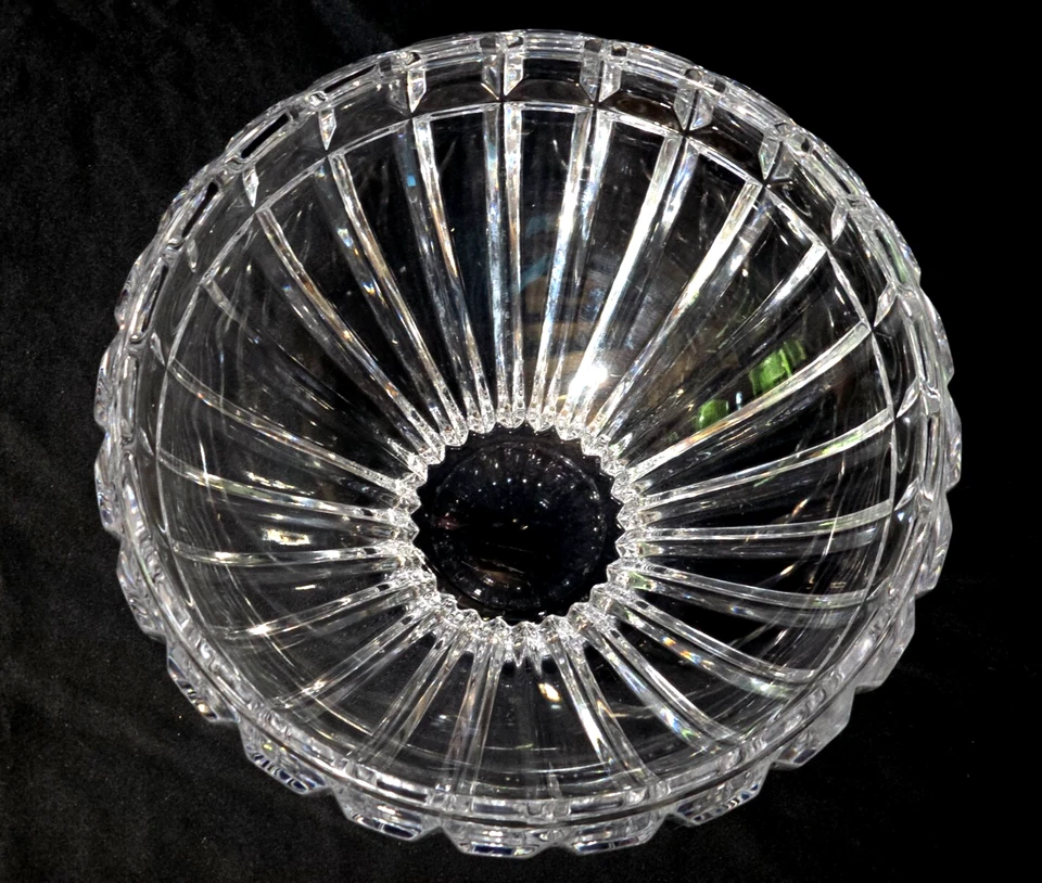 Cuenco para servir vintage MIKASA Giftware 8,25" cristal REFLEJOS patrón cuadrado Foto 3 de 4