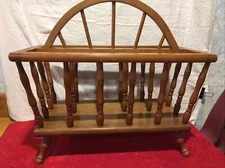 Magazine Rack Vintage Authentic Furniture Products Maple Wood