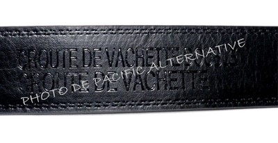 Ceinture En Cuir King Size Pour Homme - Taille 58 / 145 Cm (XXXXL) - Boucle Métal à Cliquet - Noire - Produit Neuf