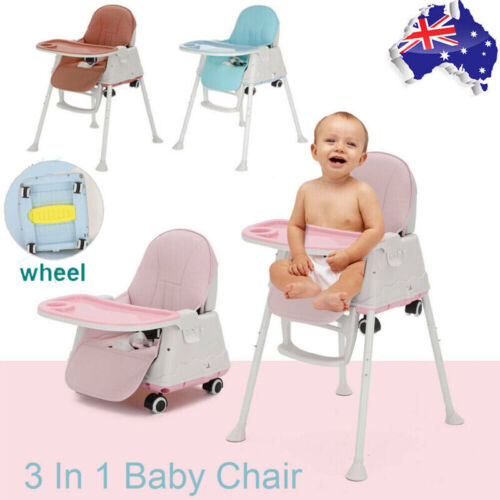 3 in 1 Baby High Chair Toddler Highchair Kids Safety Booster Seat for Dining AU - Picture 3 of 17