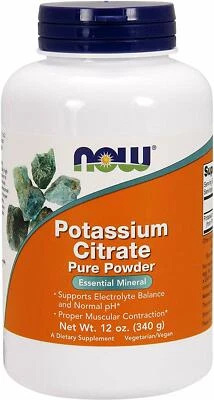 NOW FOODS, POTASSIUM CITRATE Kaliumcitrat Reines Pulver 340g SUPER PREIS - Bild 1 von 2