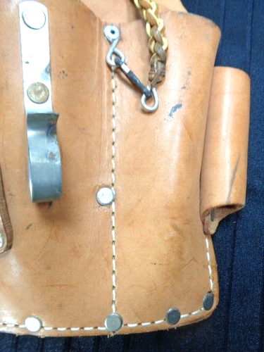 NOS Custom Leathercraft W500 Tool Belt Pouch Electrician USA Top Grain Cowhide - Picture 2 of 10