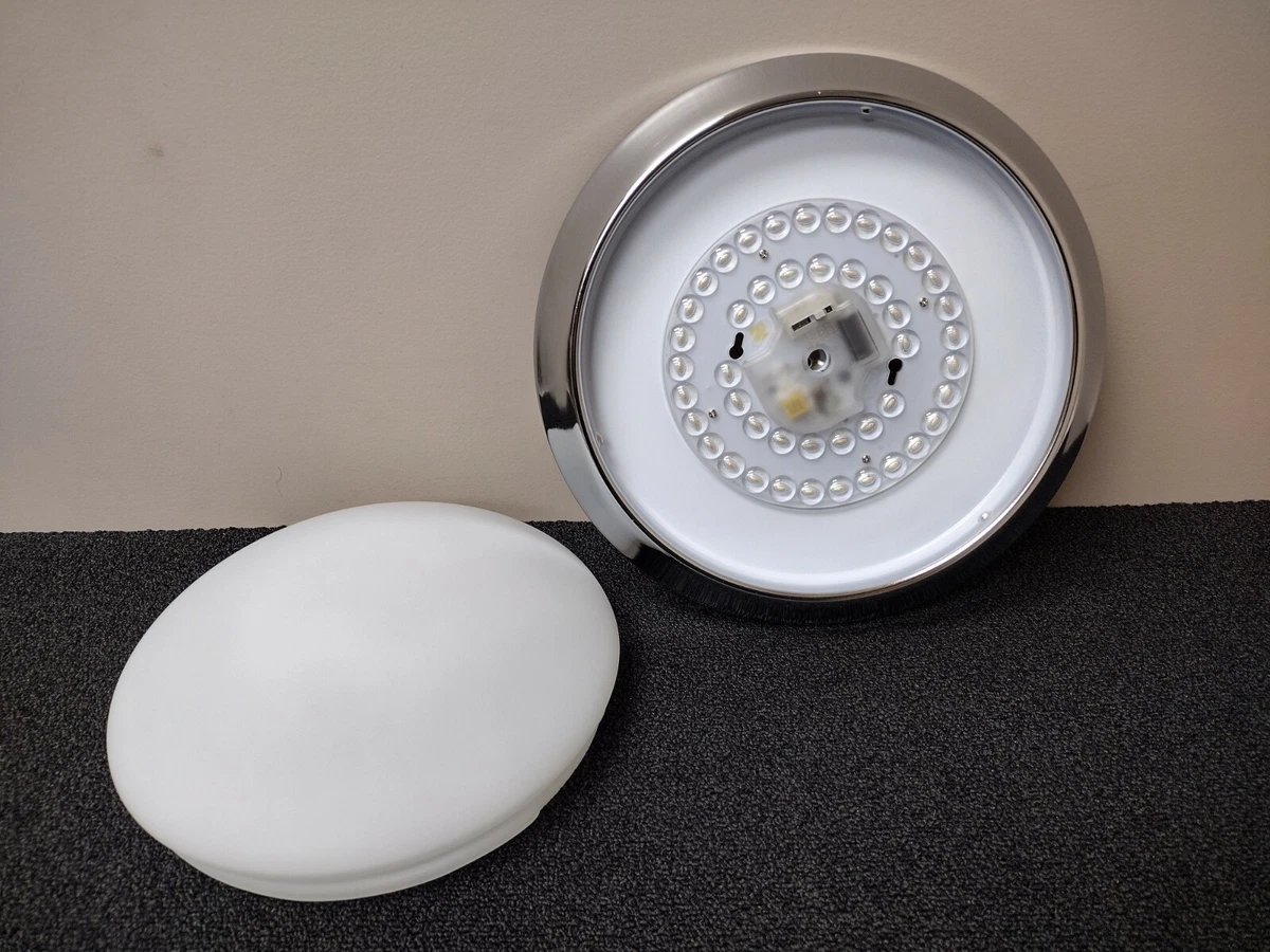 HAMPTON BAY CHELWOOD 13 IN. CHROME SELECTABLE LED FLUSH MOUNT