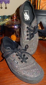 vans glitter authentic black