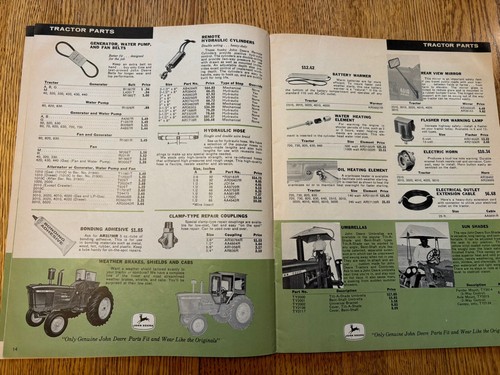 VINTAGE JOHN DEERE ADVERTISING CATALOG -NEW GEN TRACTOR PARTS - 1966 - Picture 3 of 4