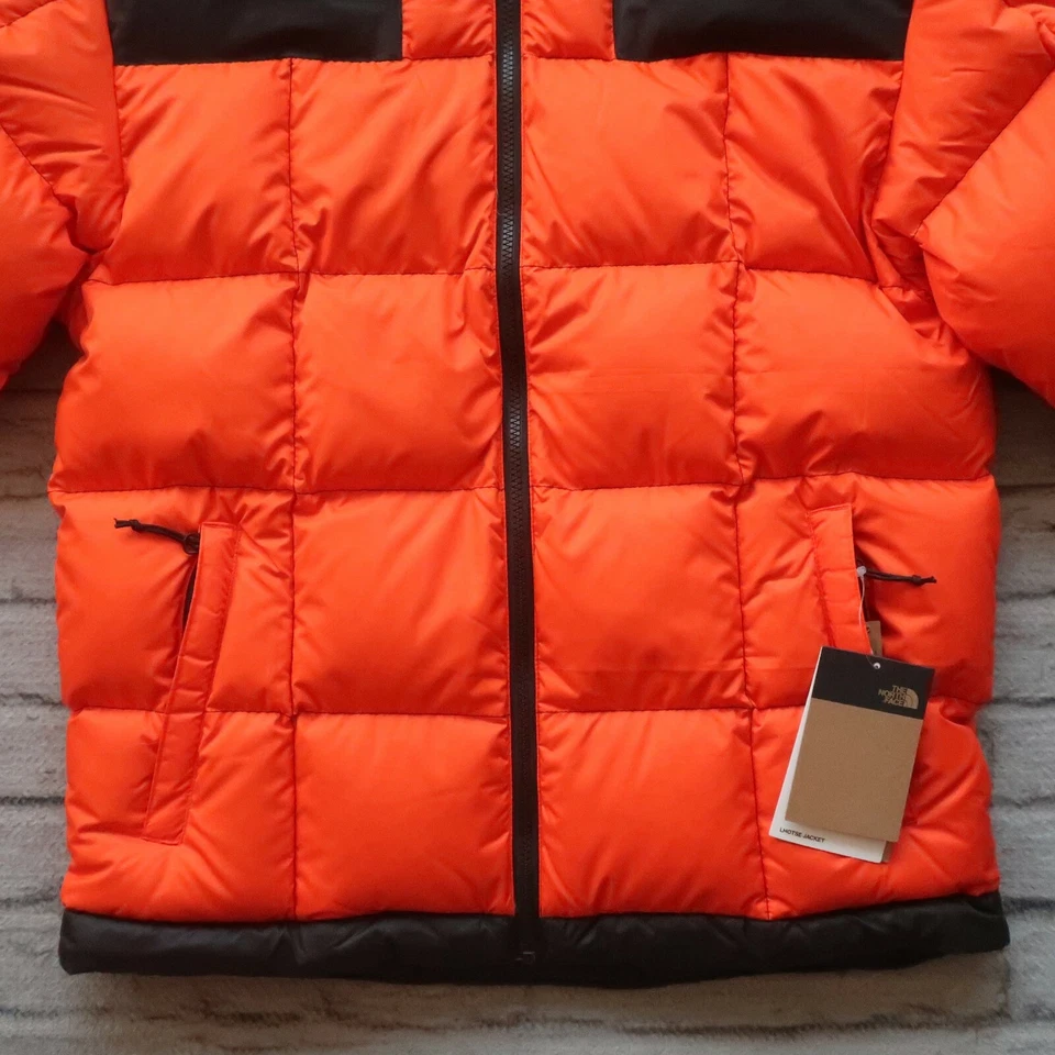 Новый North Face 700 вниз Lhotse пуховик куртка размер S мандарин оранжевый пухлый 02 - Изображение 4 из 4
