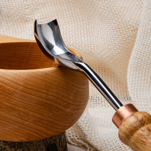 EXTREMELY SHARP! Carving Short bent gouge Chisel 0,8", Woodcarving Tools STRYI - Picture 3 of 9