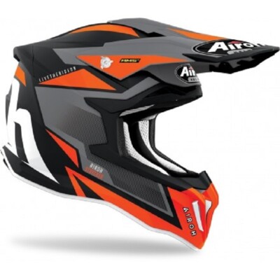 Airoh Strycker Axe Motocross Helmet Orange Off Road Casque Cross