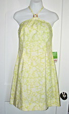 Lilly Pulitzer Tide Pool Halter Dress Pistachio Green Seashells Fish Size 10 NEW