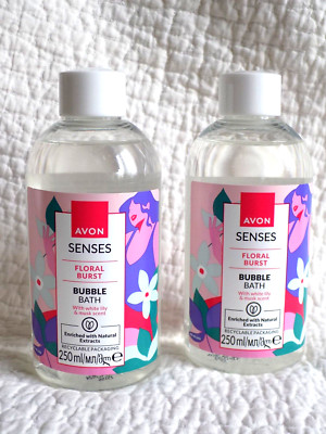 AVON 2 x WHITE LILY & MUSK ~ FLORAL BURST SCHAUMELBAD ~ je 250ml ~ *NEU*