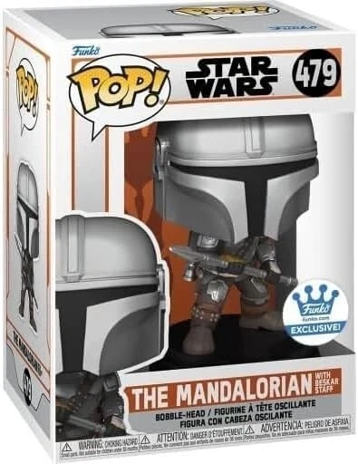 Funko Pop! Star Wars: The Mandalorian w/ Beskar Staff #479 Funko Shop Exclusive
