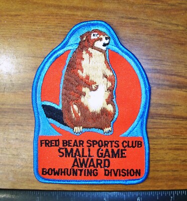 Fred Bear Sports Club SMALL GAME AWARD Bowhunting Division Patch