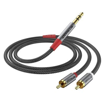Ruaeoda Cavo AUX 3,5 Mm Maschio-Maschio, Stereo Hi-Fi, Nylon Intrecciato, Connettori Placcati Oro, Per Auto, Cuffie, Altoparlanti, Tablet, 1 Metro
