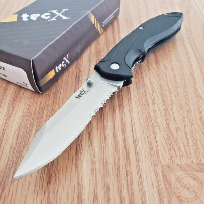 Case XX TecX Folding Knife 2¾'' Partially Serrated Stainless Blade Plastic Handle