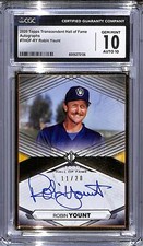 2020 Topps Transcendent HOF #THOFRY Robin Yount CGC 10 Auto 11/20 Brewers 