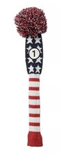 Maxfli Vintage Knit Style Hybrid Headcover Red/White/Blue NEW