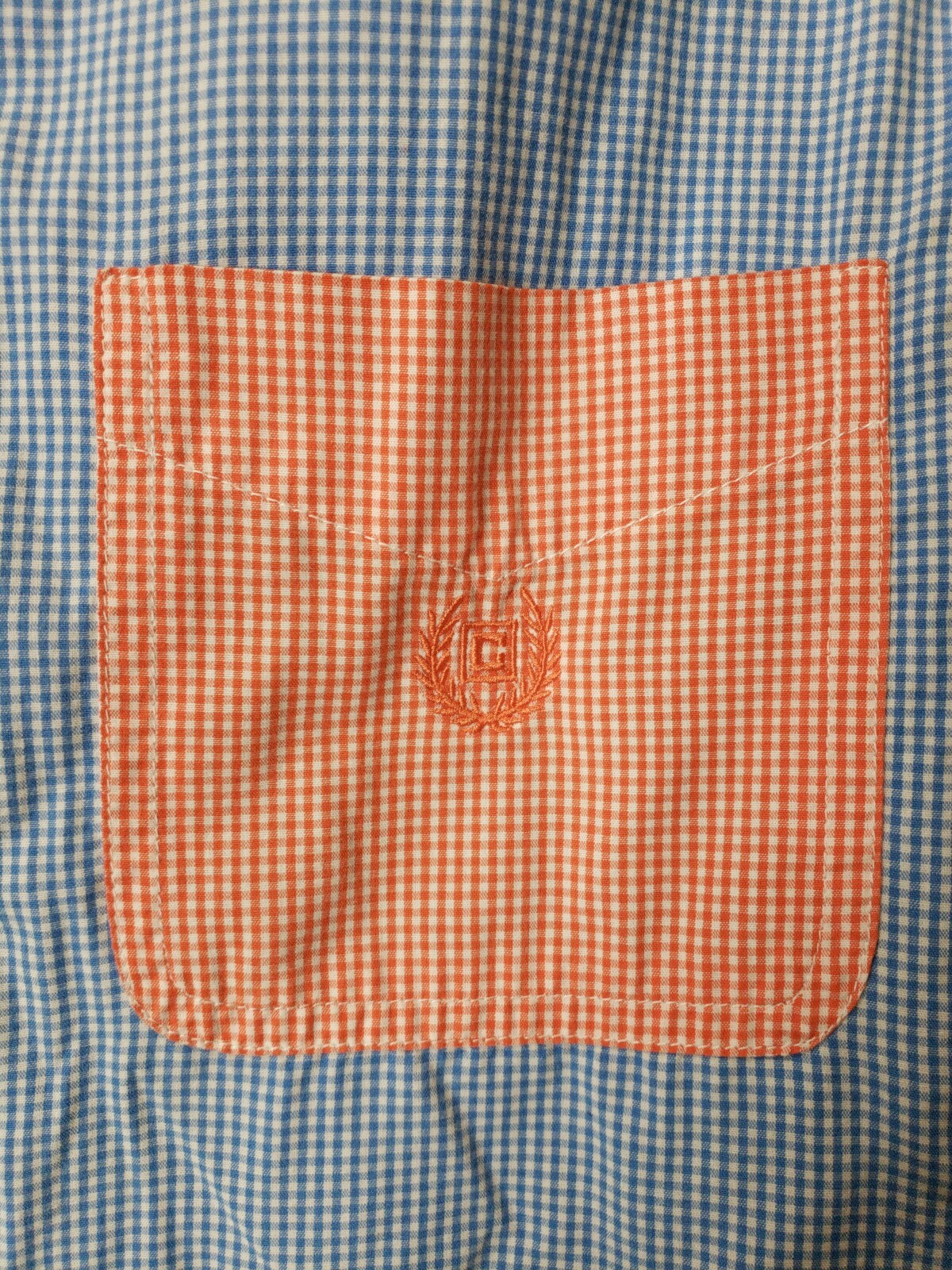 CHAPS RALPH LAUREN Patchwork Button Up / Button Down Shirt Sz S - Blue/Red/Green image 2