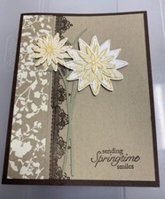Stampin Up Grateful Bunch Stamps Matching Flower Puch CArd Fall Spring