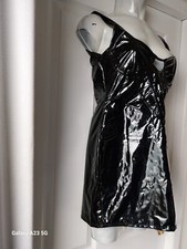 Cat29 Black Vinyl Binding Cup Detall Bodycom Dress Size 10