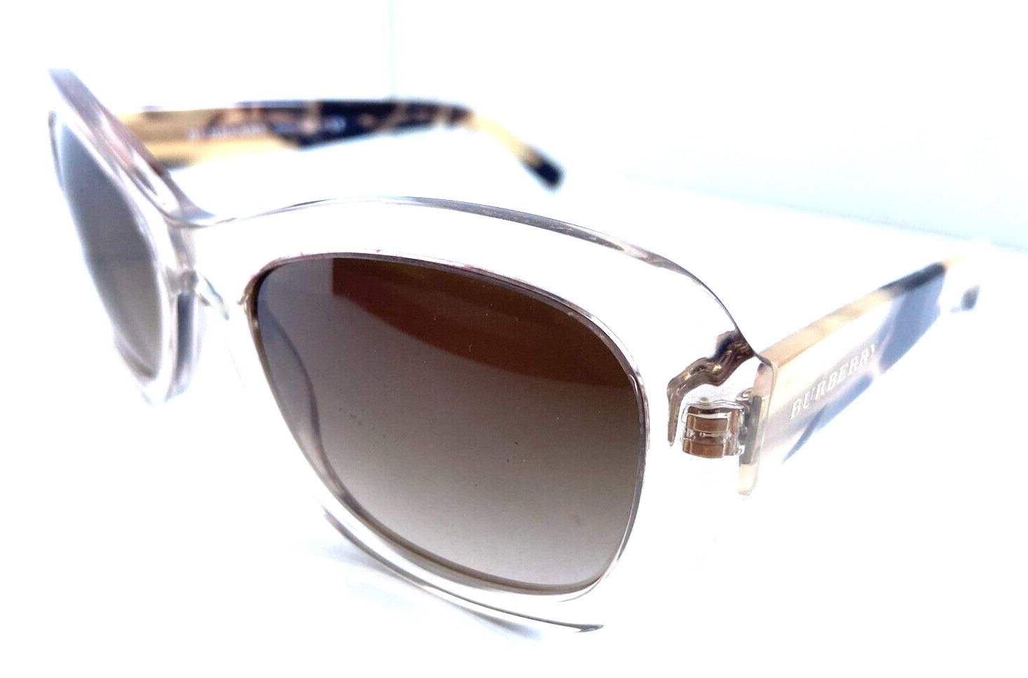 Authentic Burberry Oversized Clear Brown 54mm Gra… - image 4