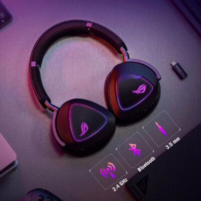 ASUS ROG Delta 2 Tri-mode Wireless Bluetooth Gaming On-ear Headphones With Mic