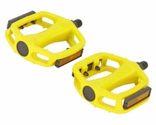 NEW! ABSOLUTE 505 BICYCLE ALLOY PEDALS IN YELLOW COMPATIBLE WITH 1/2 YELLOW.