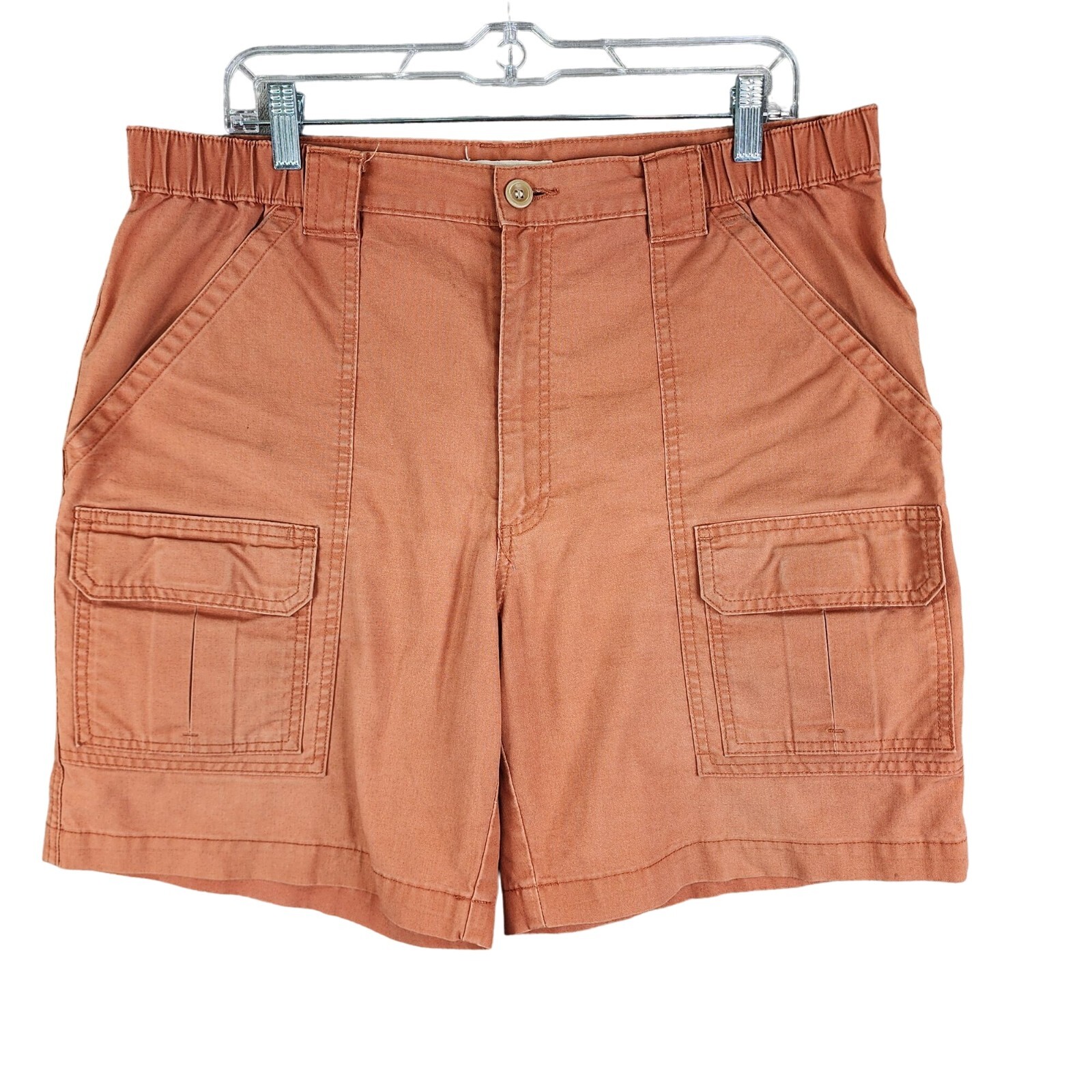 Mens Orange Savane Cargo Hiking Shorts Outdoors Trail Comfort