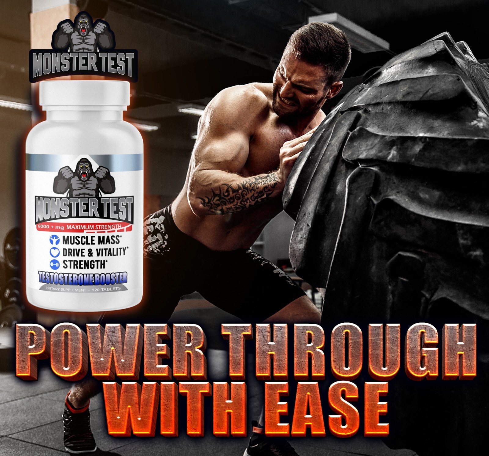 Testosterone Booster Monster Test Testosterona + Monster Test Nitric