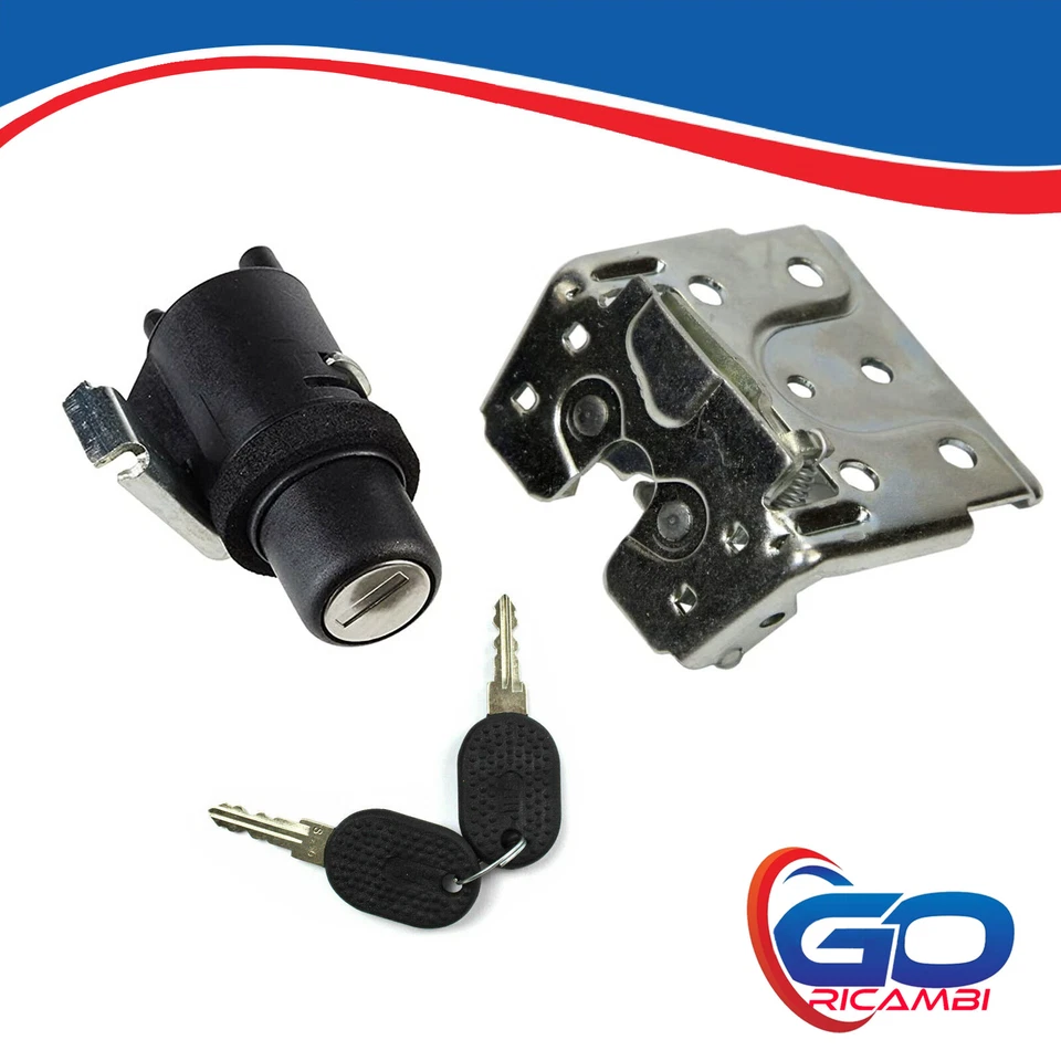 KIT SERRATURA CHIUSURA PORTELLONE PORTA COFANO POSTERIORE PER FIAT PANDA 141 - Immagine 2 di 4