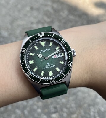 New! Citizen Promaster Watch NY0121-09X Automatic Diver Green Dial